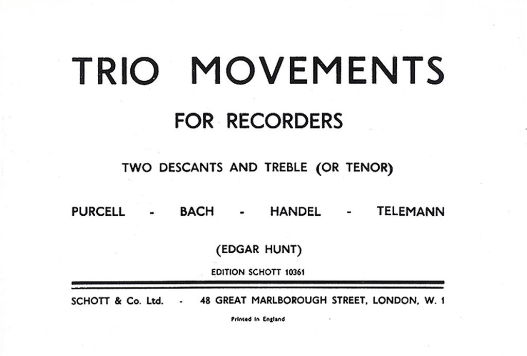 Trio Movements for Recorders